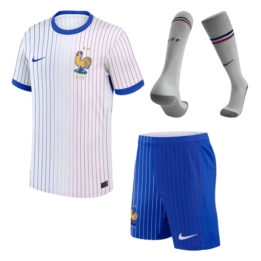 Προσαρμοσμένο πλήρες κιτ ποδοσφαίρου France Away 2024