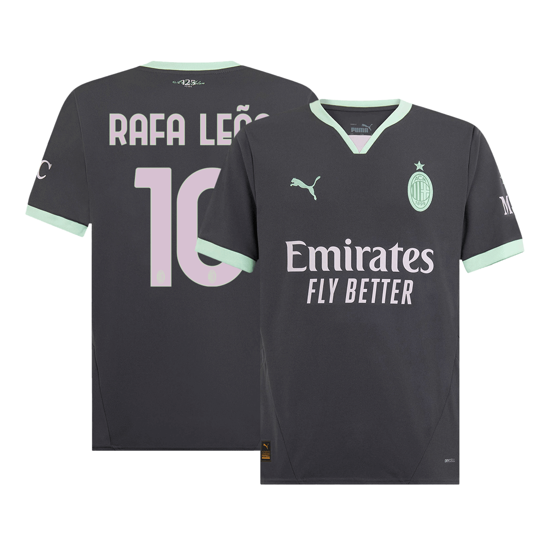 RAFA LEAO #10 Φανέλα Ποδοσφαίρου AC Milan Third Away Custom Shirt 2024/25