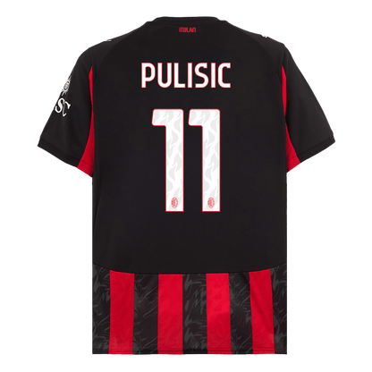 Φανέλα Εντός Έδρας AC Milan 2025/26 PULISIC #11 Κόκκινο & Μαύρο