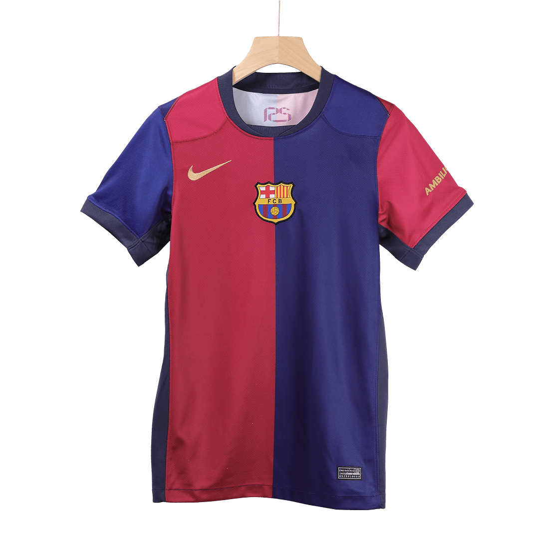 LEWANDOWSKI Barcelona Jersey Custom #9 Soccer Jersey Home 2024/25 Spotify Logo Without Text