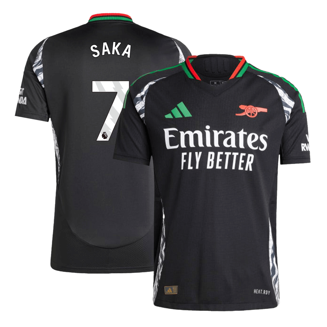 Arsenal Authentic SAKA #7 Soccer Jersey Arsenal Away Shirt 2024/25