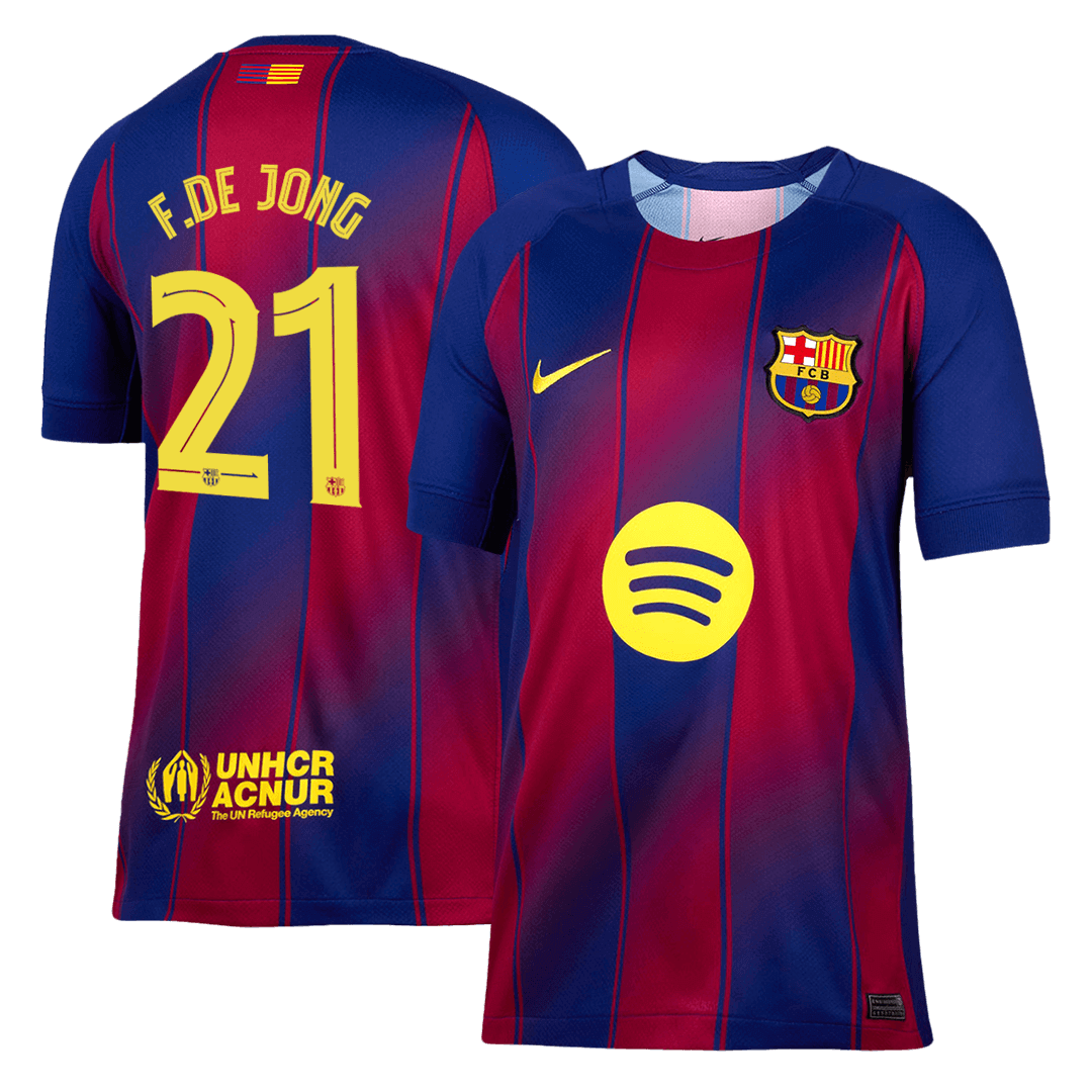 Barcelona F.DE JONG #21 Εντός Έδρας Φανέλα Ποδοσφαίρου 2025/26 - UCL