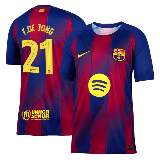 Barcelona F.DE JONG #21 Εντός Έδρας Φανέλα Ποδοσφαίρου 2025/26 - UCL