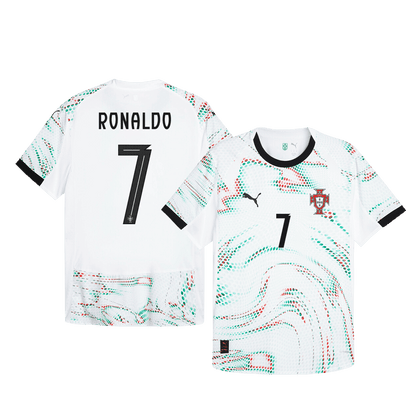 RONALDO #7 Authentic Portugal Away Soccer Jersey 2025 White