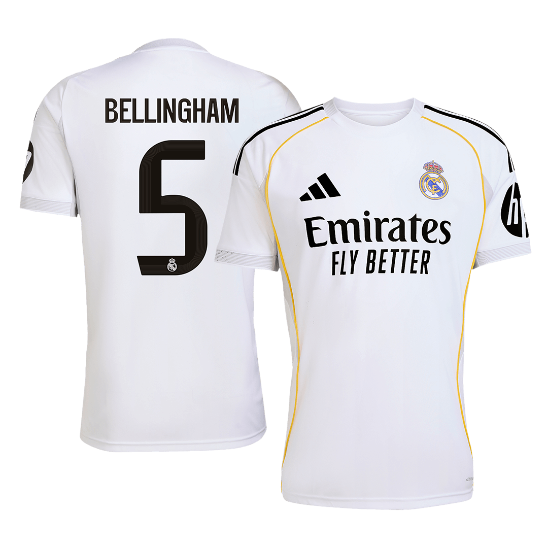 BELLINGHAM #5 Φανέλα ποδοσφαίρου Ρεάλ Μαδρίτης εντός έδρας 2025/26