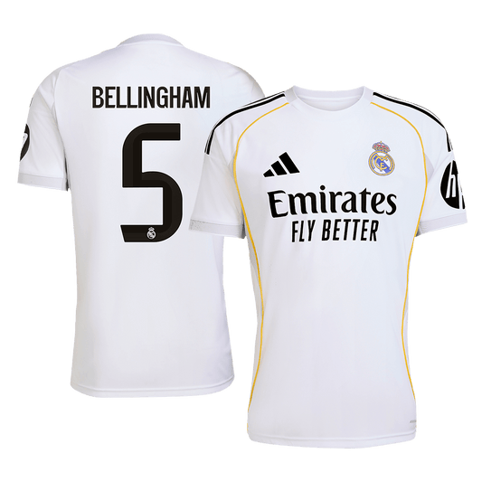 BELLINGHAM #5 Φανέλα ποδοσφαίρου Ρεάλ Μαδρίτης εντός έδρας 2025/26