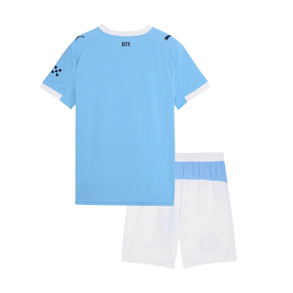 Παιδικό Σετ Εντός Έδρας Manchester City 2025/26 (Φανέλα + Σορτσάκι) Μπλε