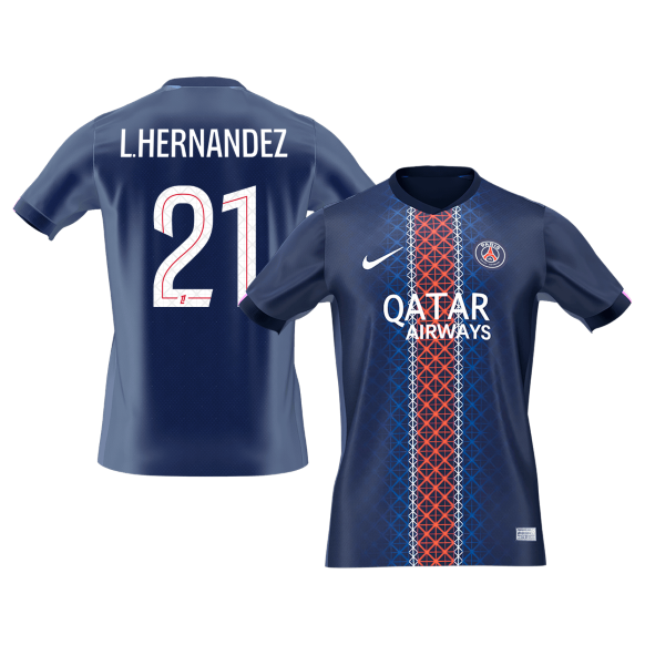 PSG φανέλα Εντός 2025/26 L.HERNANDEZ #21 - Premium