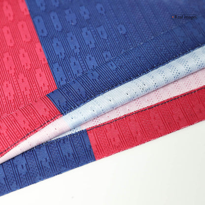 RAPHINHA #11 Authentic Barcelona Home Soccer Jersey 2024/25 Red&Blue - UCL (Spotify Logo Without Text)