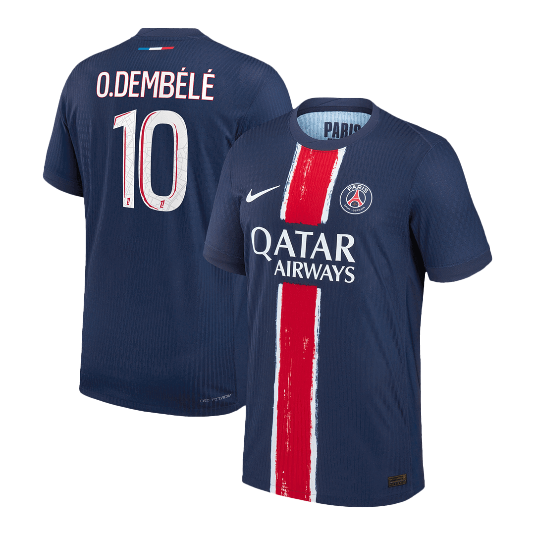Αυθεντική ποδοσφαιρική φανέλα O.DEMBELE #10 PSG Εντός έδρας 2024/25