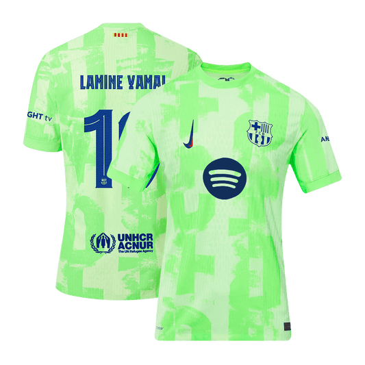 Αυθεντική φανέλα LAMINE YAMAL #19 Soccer Jersey Barcelona Third Away 2024/25 UCL Spotify λογότυπο χωρίς κείμενο