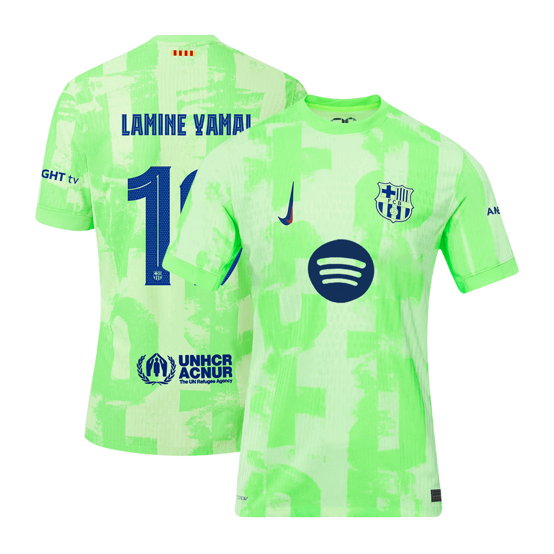 Authentic LAMINE YAMAL #19 Barcelona Third Away Soccer Jersey 2024/25 - UCL¡ꡧSpotify Logo Without Text¡ê?