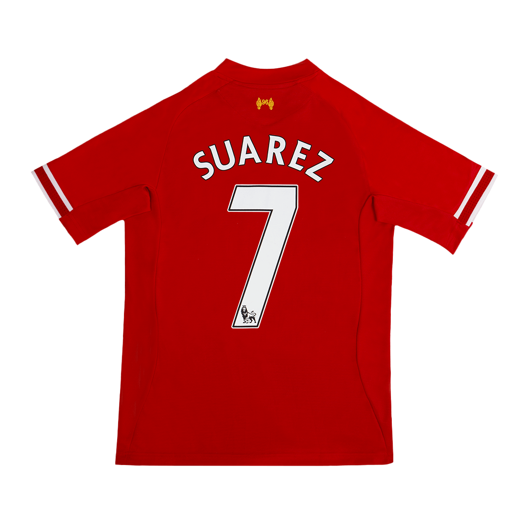 SUAREZ #7 Ρετρό φανέλα Λίβερπουλ για εντός έδρας ποδόσφαιρο 2013/14
