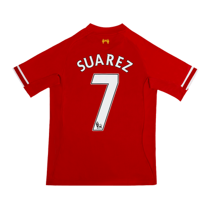 SUAREZ #7 Ρετρό φανέλα Λίβερπουλ για εντός έδρας ποδόσφαιρο 2013/14