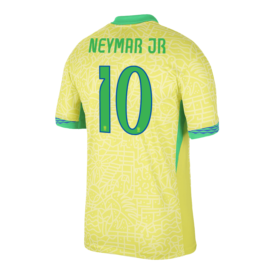 NEYMAR JR #10 Βραζιλία Ποδόσφαιρο Τζέρσεϊ στο σπίτι προσαρμοσμένο πουκάμισο 2024