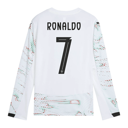 Πορτογαλία μακρυμάνικη φανέλα RONALDO #7 εκτός έδρας ποδοσφαίρου 2025