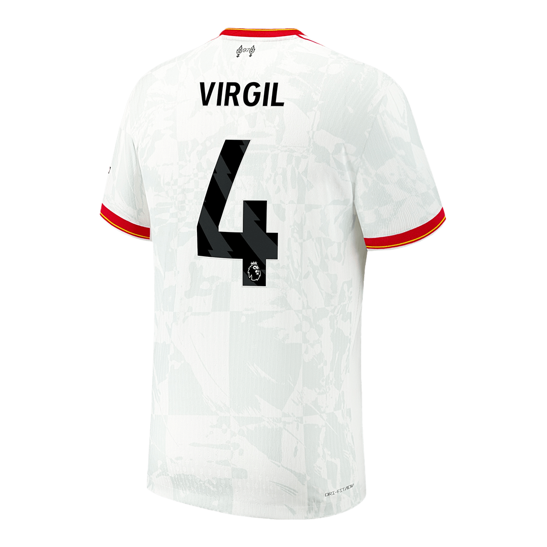 Αυθεντική ποδοσφαιρική φανέλα VIRGIL #4 Liverpool Third Away Shirt 2024/25