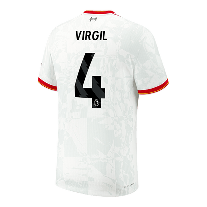 Αυθεντική ποδοσφαιρική φανέλα VIRGIL #4 Liverpool Third Away Shirt 2024/25