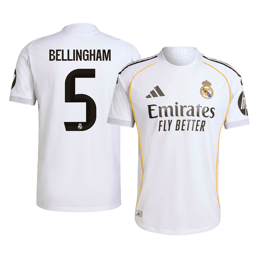 BELLINGHAM #5 Ρεάλ Μαδρίτης Αυθεντική φανέλα ποδοσφαίρου στο σπίτι 2025/26