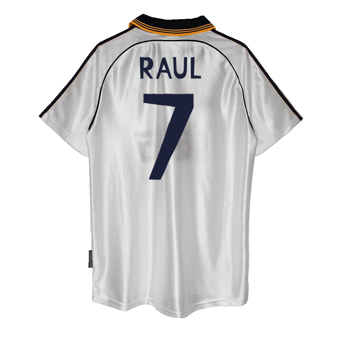 RAUL #7 Ρετρό φανέλα Ρεάλ Μαδρίτης εντός έδρας ποδοσφαίρου 1998/00