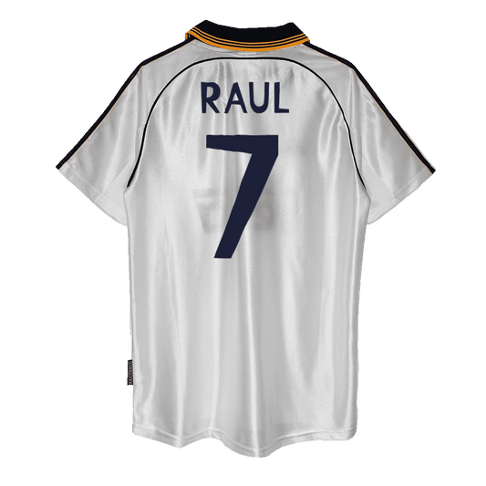 RAUL #7 Ρετρό φανέλα Ρεάλ Μαδρίτης εντός έδρας ποδοσφαίρου 1998/00