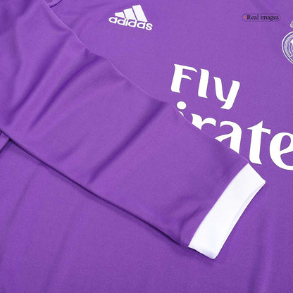 RONALDO #7 Real Madrid Retro Jersey Away Long Sleeve Soccer Shirt 2016/17