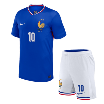 Kids France MBAPPE #10 Προσαρμοσμένα κιτ ποδοσφαίρου Euro 2024