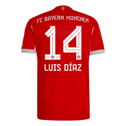 LUIS DÍAZ #14 Bayern Munich Home Authentic Soccer Jersey 2025/26