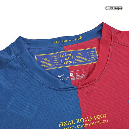 A.INIESTA #8 Ρετρό Φανέλα Μπαρτσελόνα με Μακρυμάνικη Εντός Έδρας Ποδοσφαιρική Μπλούζα 2008/09 - Τελικός UCL