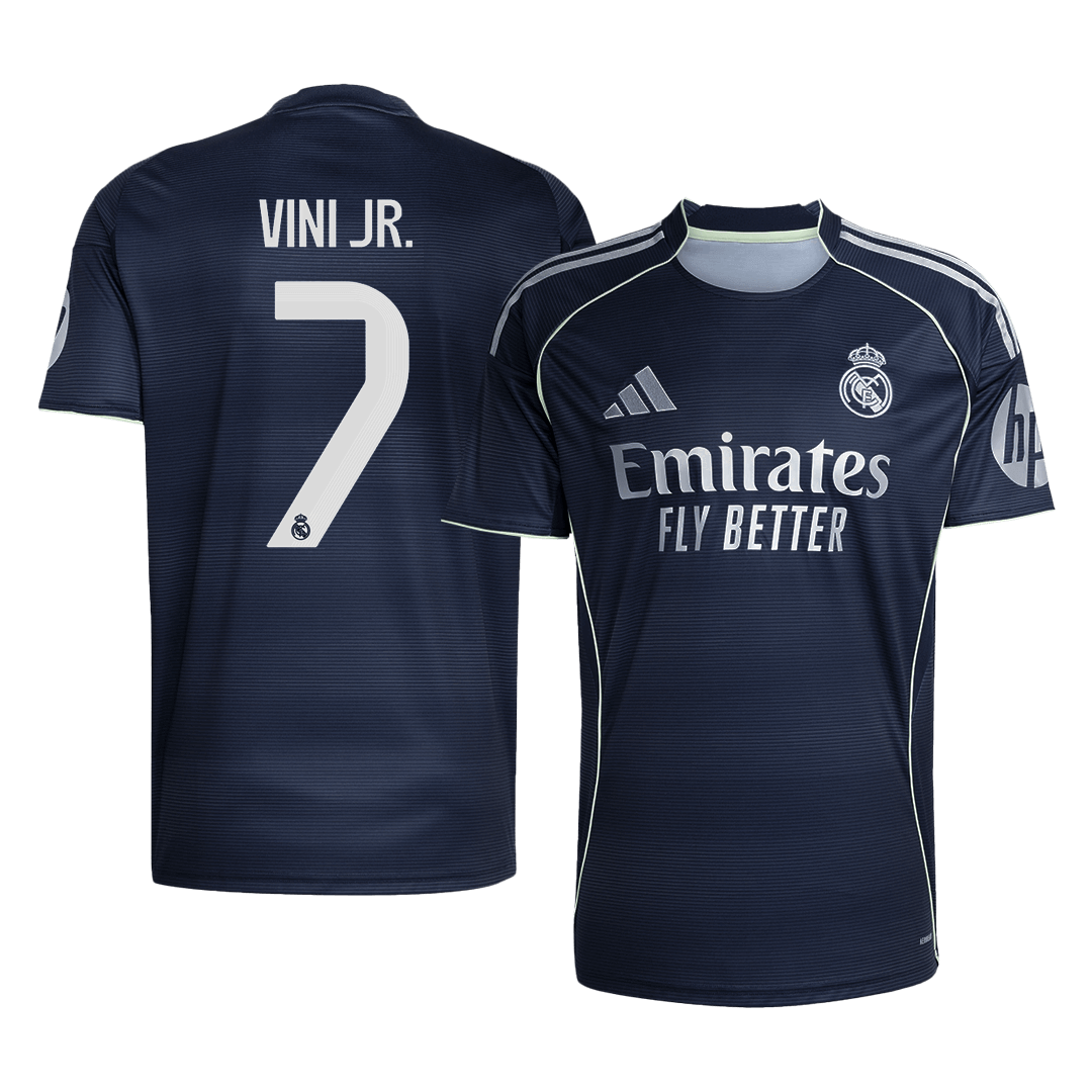 VINI JR. #7 Φανέλα εκτός έδρας ποδοσφαίρου Ρεάλ Μαδρίτης 2025/26
