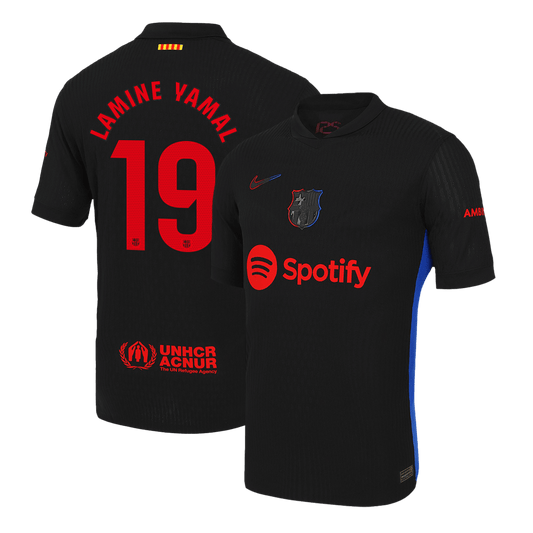 Αυθεντική φανέλα LAMINE YAMAL #19 Soccer Jersey Barcelona Away 2024/25