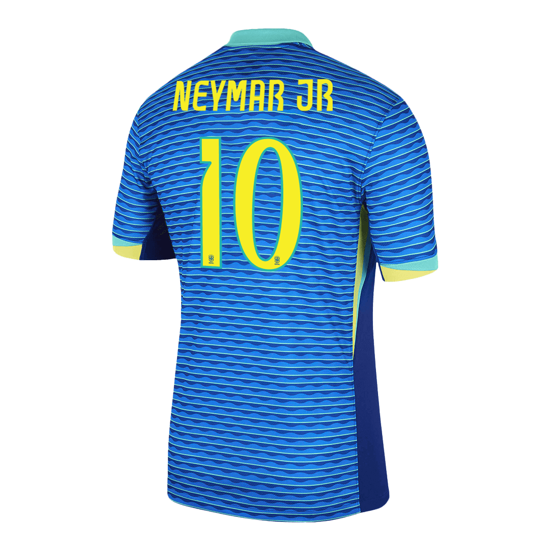 NEYMAR JR #10 Προσαρμοσμένη φανέλα ποδοσφαίρου Βραζιλίας εκτός έδρας 2024