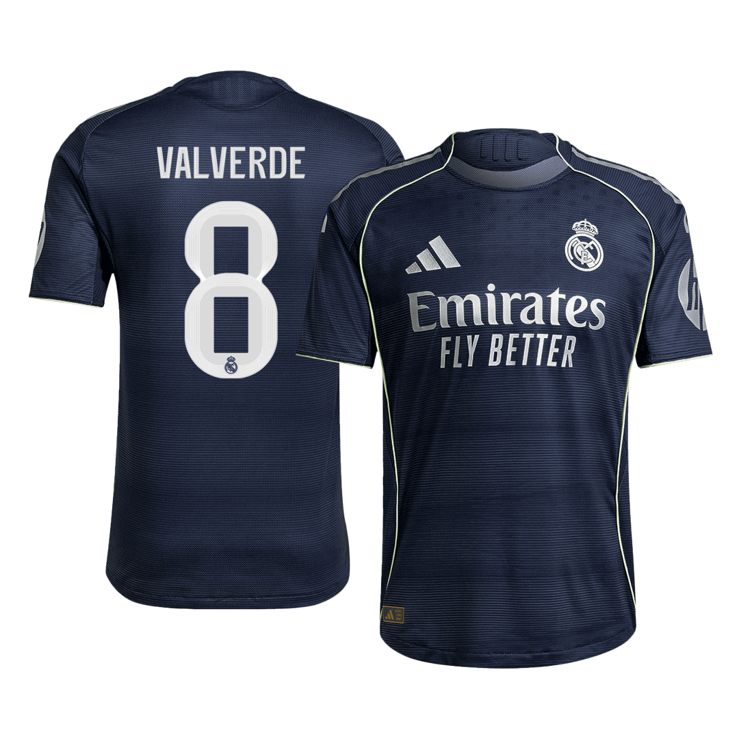 VALVERDE #8 Αυθεντική Φανέλα Ποδοσφαίρου Ρεάλ Μαδρίτης Εκτός έδρας 2025/26