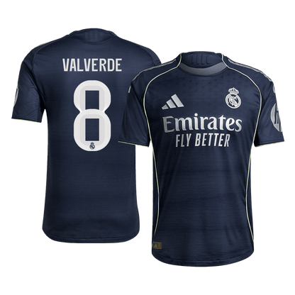 VALVERDE #8 Αυθεντική Φανέλα Ποδοσφαίρου Ρεάλ Μαδρίτης Εκτός έδρας 2025/26