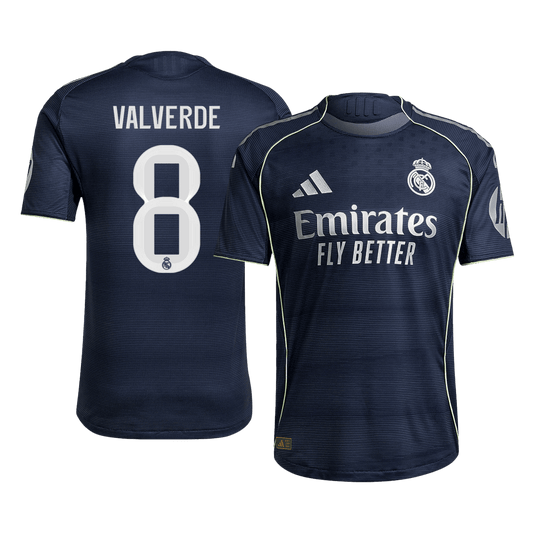 VALVERDE #8 Αυθεντική Φανέλα Ποδοσφαίρου Ρεάλ Μαδρίτης Εκτός έδρας 2025/26