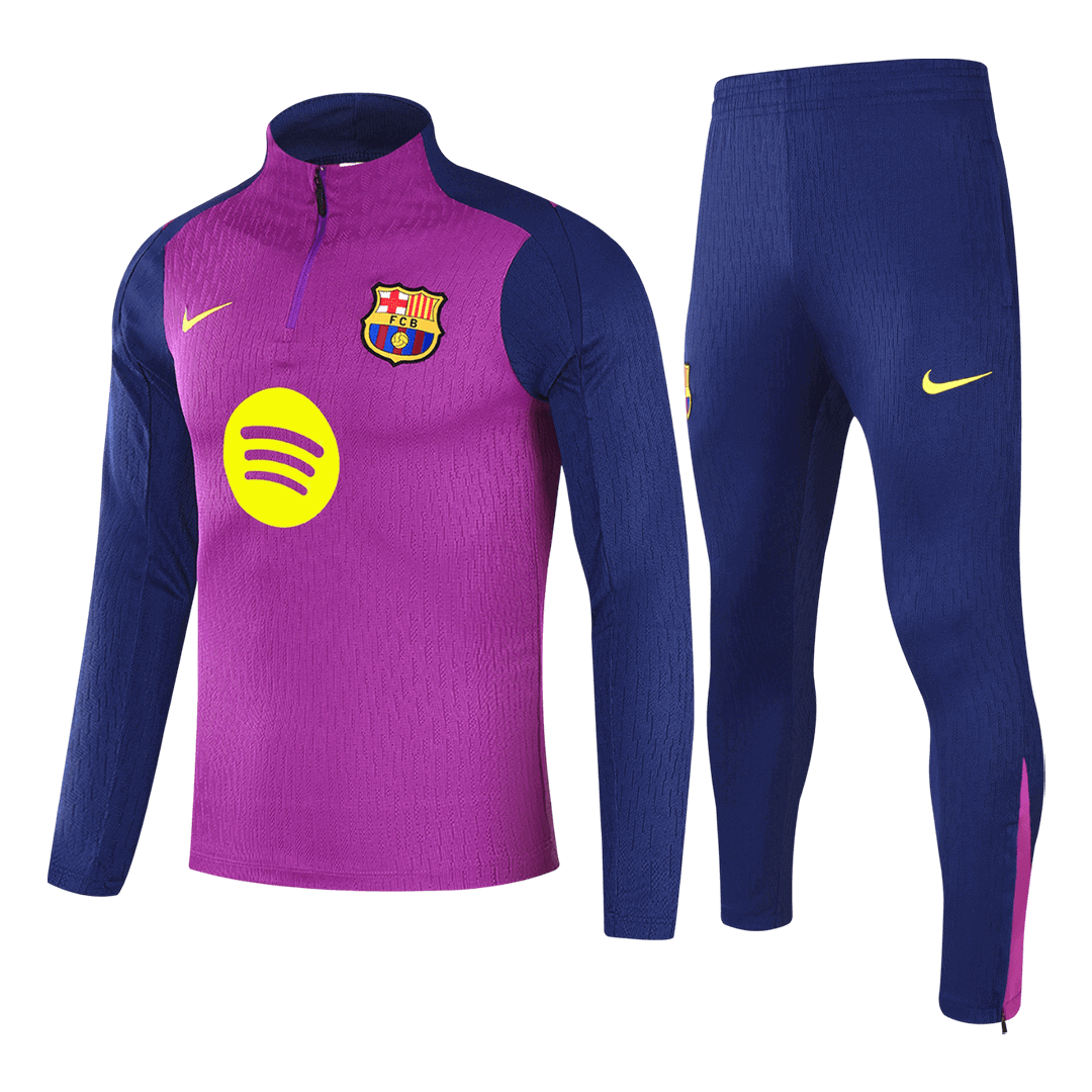 Barcelona 1/4 Zip Tracksuit 2025/26 Kids Purple