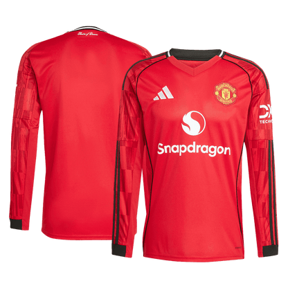 Μακρυμάνικη ποδοσφαιρική φανέλα Manchester United για το σπίτι 2025/26