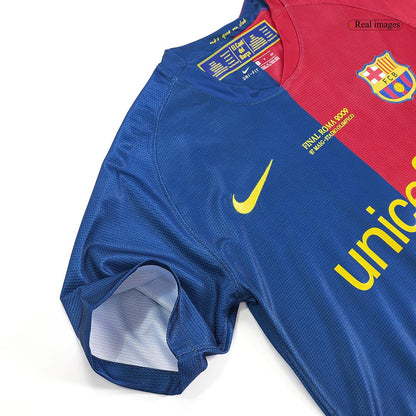 Retro Jersey ETO'O #9 Barcelona Retro Jersey Home Soccer Shirt 2008/09 UCL Final