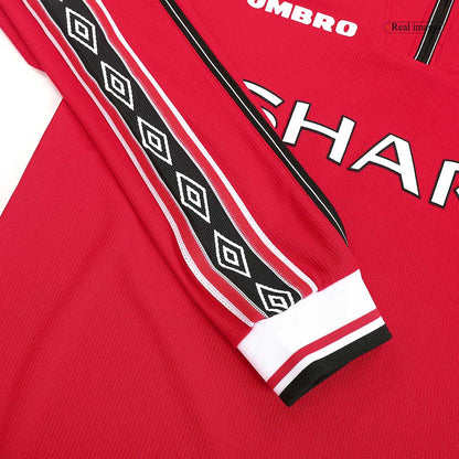 Retro Soccer Jersey Manchester United Home Long Sleeve 1998/99