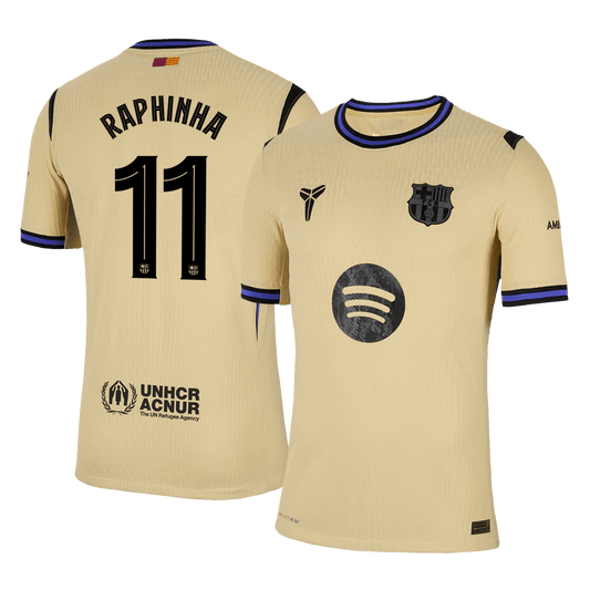 RAPHINHA #11 Αυθεντική Φανέλα Ποδοσφαίρου Barcelona Εκτός έδρας 2025/26 - UCL