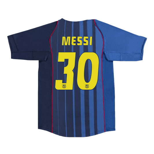 MESSI #30 Ρετρό φανέλα Μπαρτσελόνα Εκτός έδρας ποδοσφαιρική φανέλα 2004/05