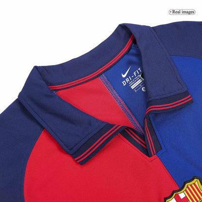 Retro Jersey KLUIVERT #9 Barcelona Retro Jersey Home Soccer Shirt 1999/00 100th Anniversary