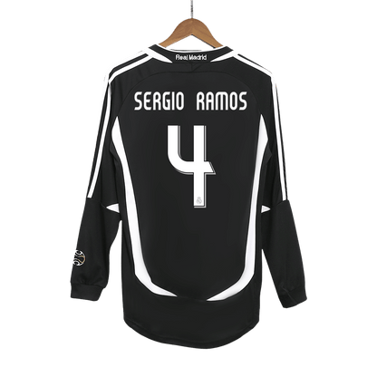 Retro Jersey ERGIO RAMOS #4 Real Madrid Retro Jersey Away Soccer Shirt 2006/07