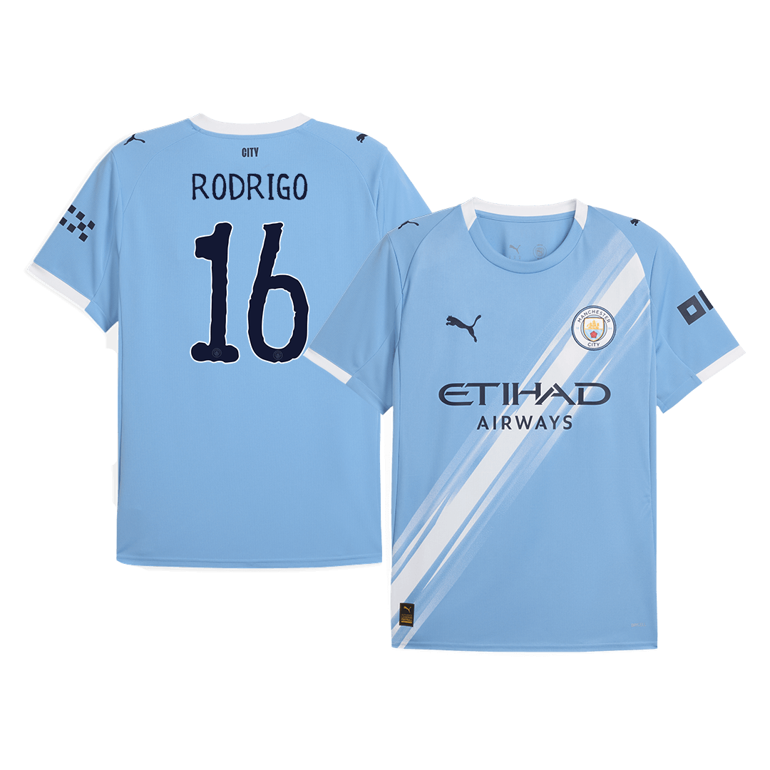 RODRIGO #16 Μάντσεστερ Σίτι Εντός ποδόσφαιρο Τζέρσεϊ 2025/26 Μπλε - Παγκόσμιο Κύπελλο Συλλόγων