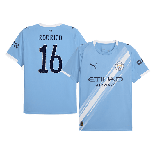 RODRIGO #16 Μάντσεστερ Σίτι Εντός ποδόσφαιρο Τζέρσεϊ 2025/26 Μπλε - Παγκόσμιο Κύπελλο Συλλόγων