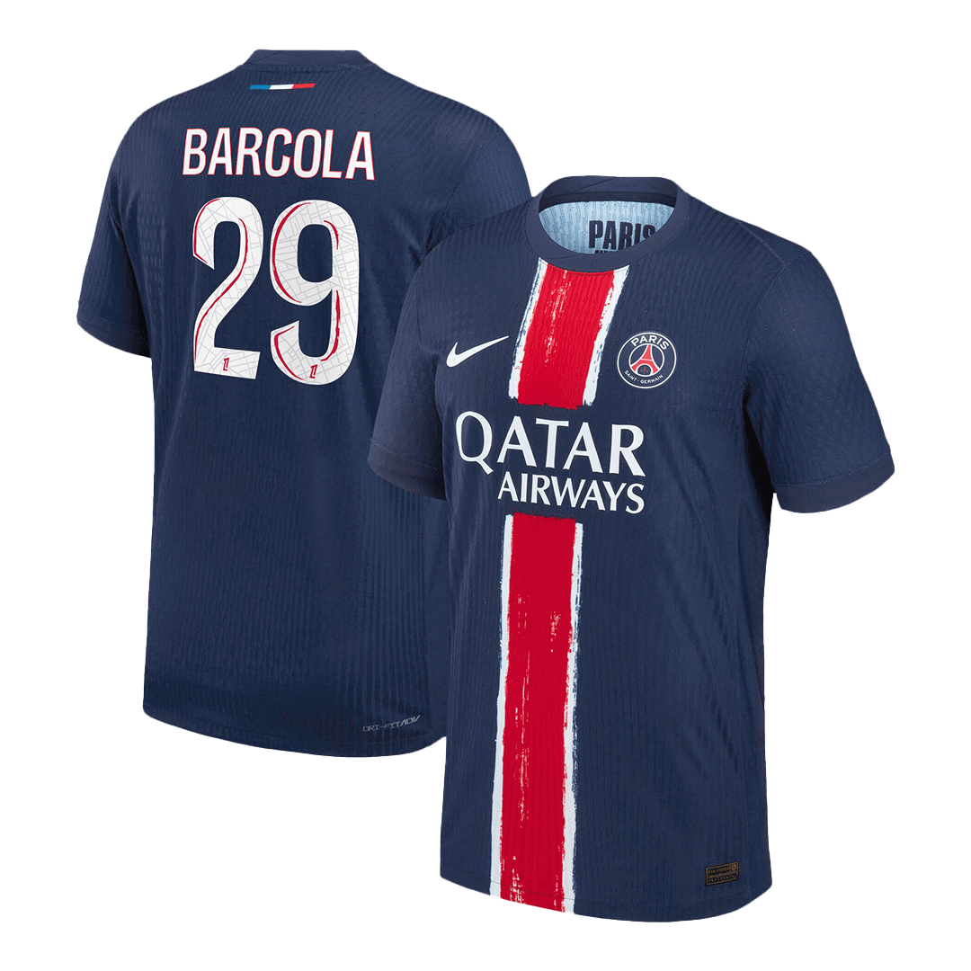 Αυθεντική φανέλα ποδοσφαίρου BARCOLA #29 PSG εντός έδρας φανέλα 2024/25