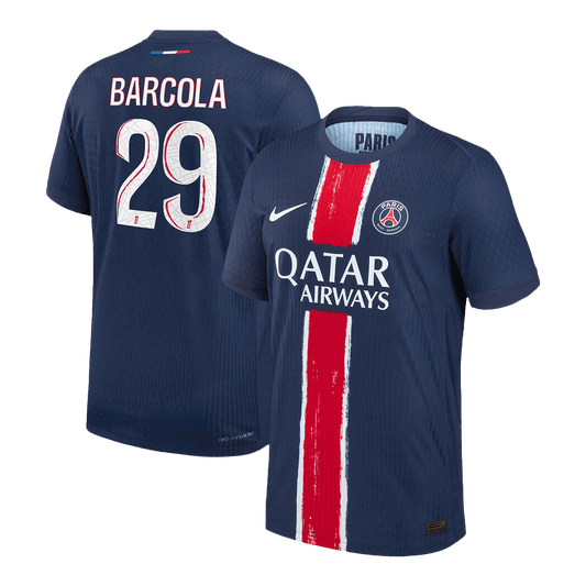 Αυθεντική φανέλα ποδοσφαίρου BARCOLA #29 PSG εντός έδρας φανέλα 2024/25