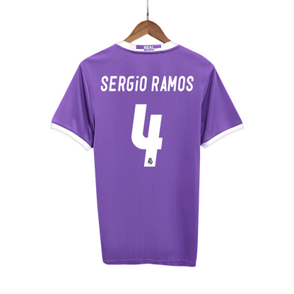SERGIO RAMOS #4 Real Madrid Retro Jersey Away Soccer Shirt 2016/17