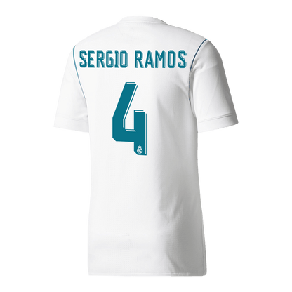 SERGIO RAMOS #4 Real Madrid Retro Jersey Home Soccer Shirt 2017/18