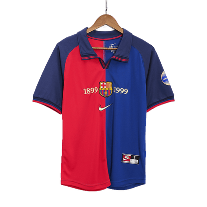 Retro Jersey GUARDIOLA #4 Barcelona Retro Jersey Home Soccer Shirt 1999/00 100th Anniversary